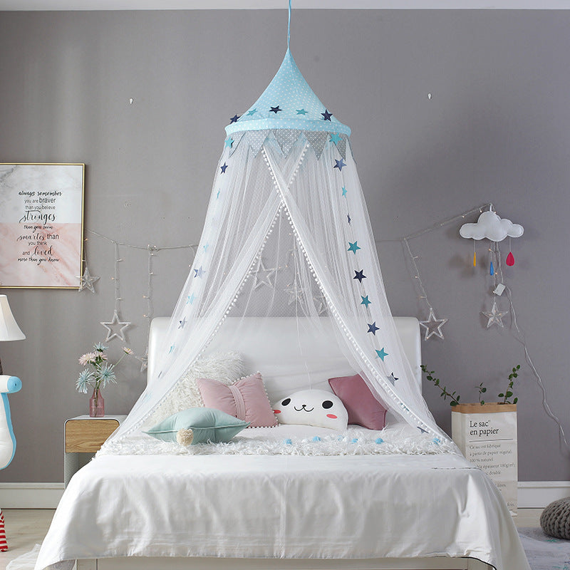 ciel de lit chambre enfant bleu