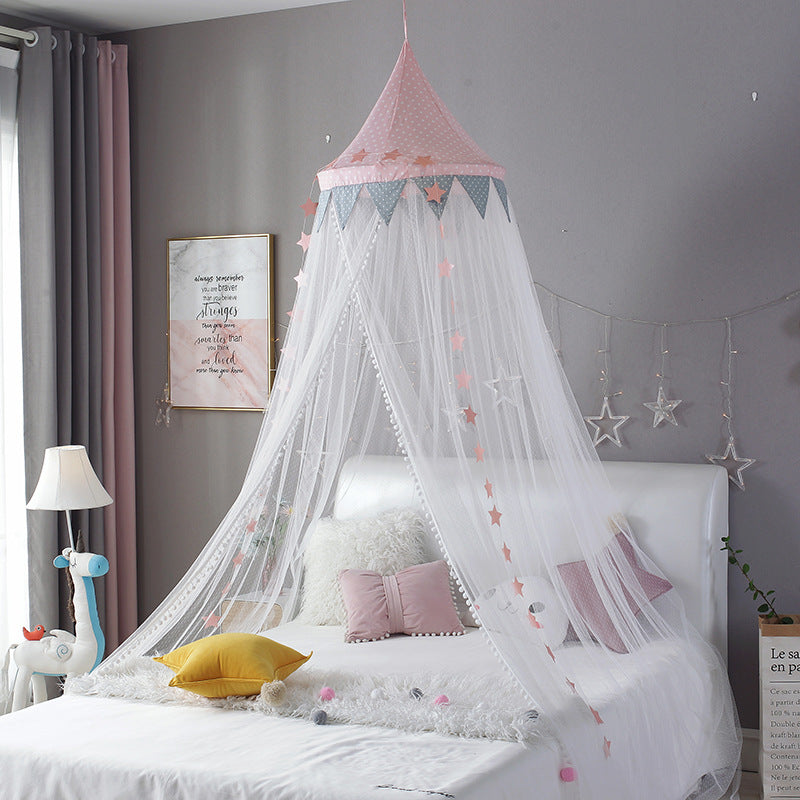ciel de lit décor rose