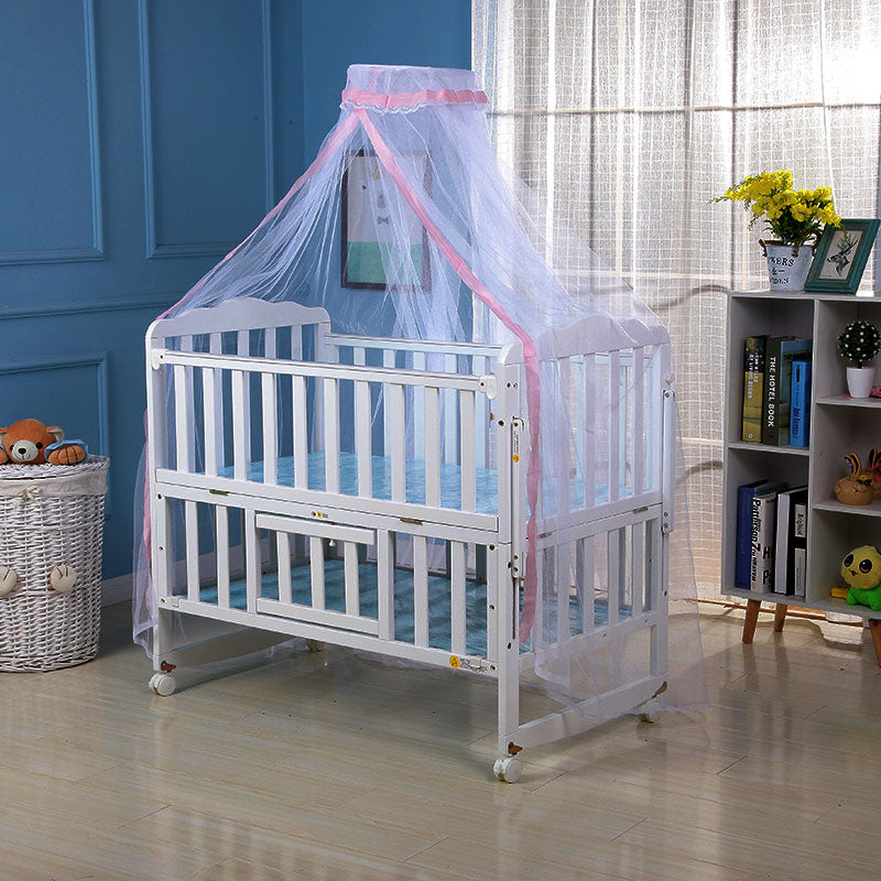 ciel de lit liseret rose
