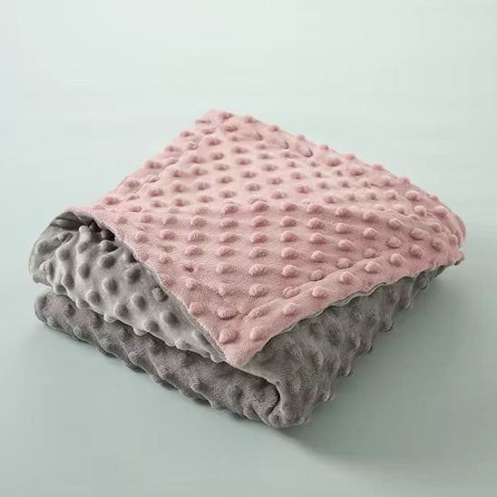 couverture bébé grise rose
