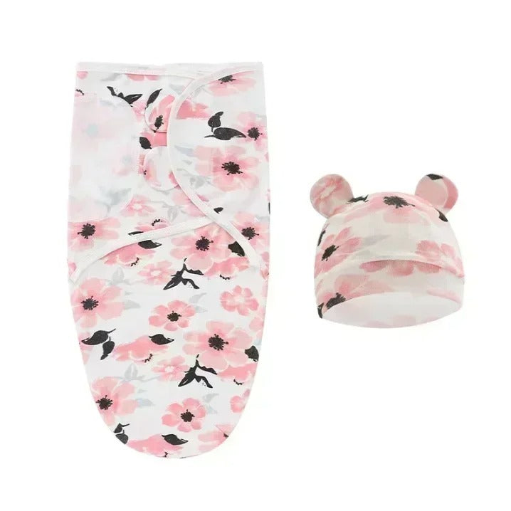 Couverture emmaillotage avec bonnet