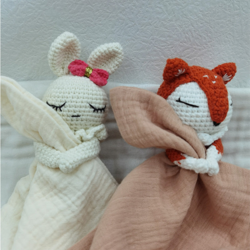 doudou bebe lapin et renard