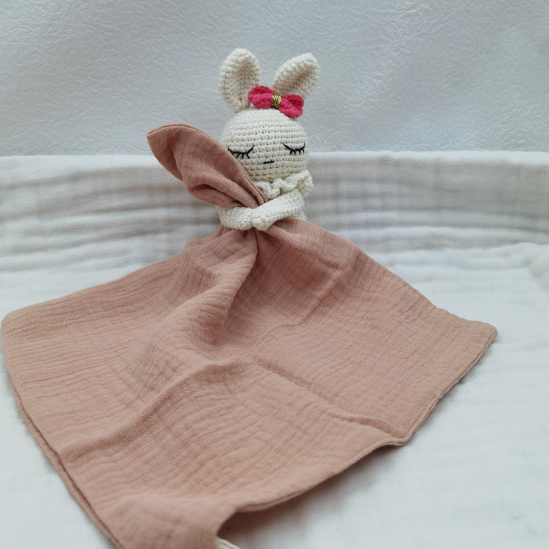 doudou bébé lapin taupe