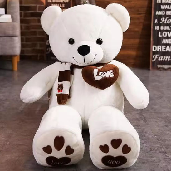 doudou ours love blanc