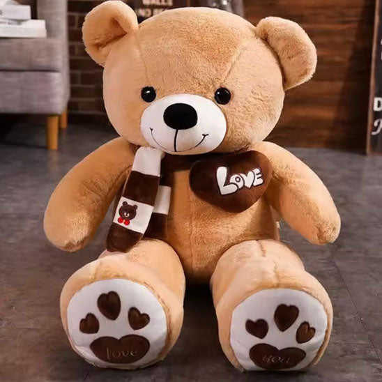 doudou ours love marron clair