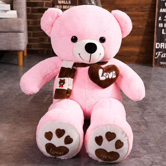 doudou ours love rose