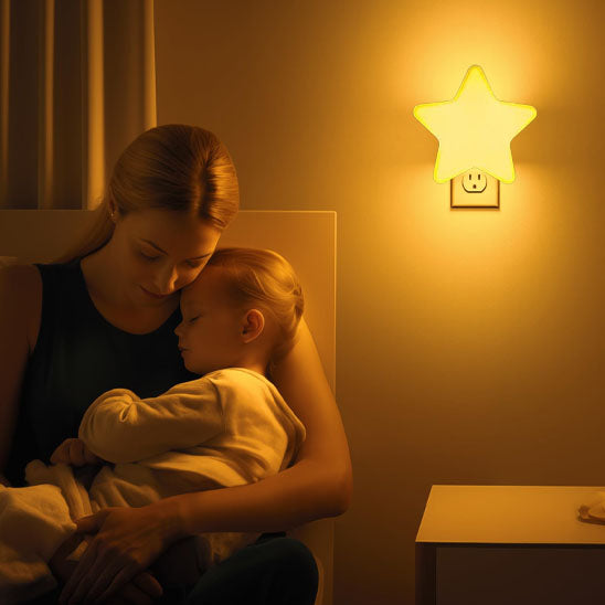 maman endort garçonnet veilleuse bébé