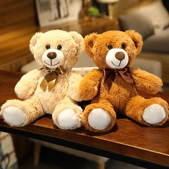 ours en peluche beige marron foncé
