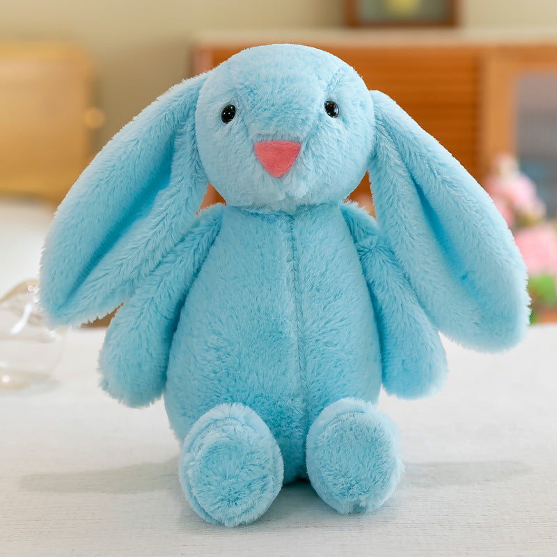peluche lapin bleu longues oreilles