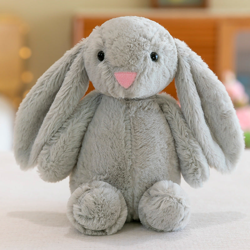 peluche lapin gris longues oreilles