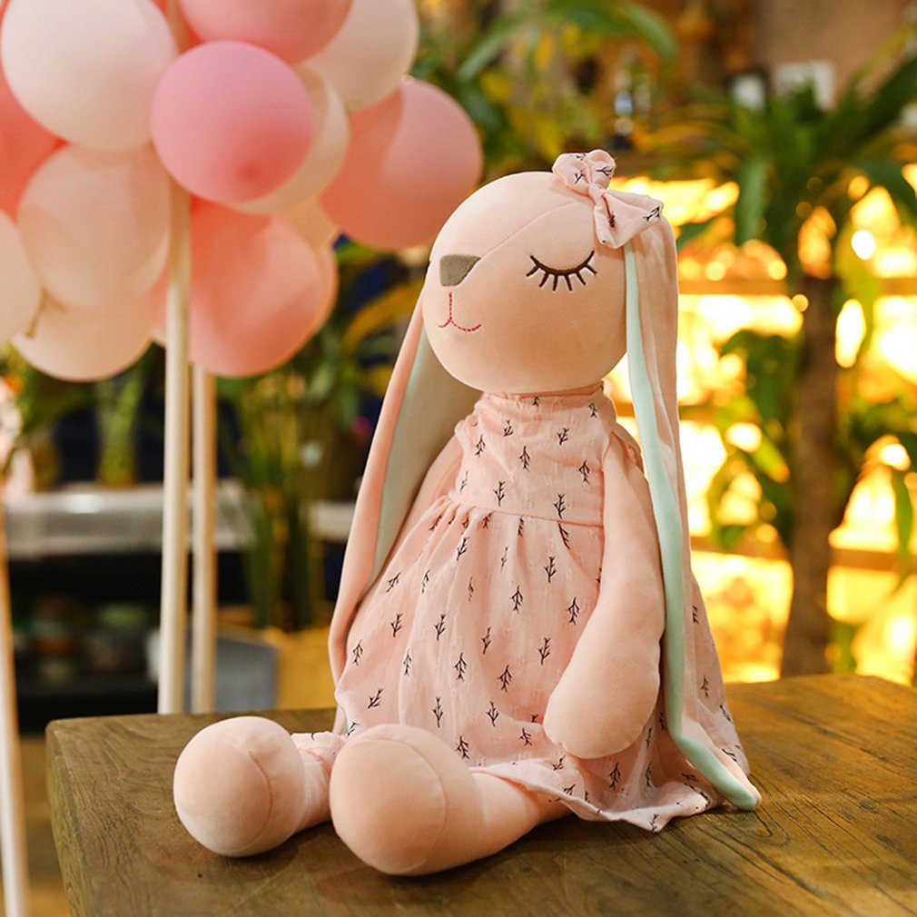 peluche lapin rose