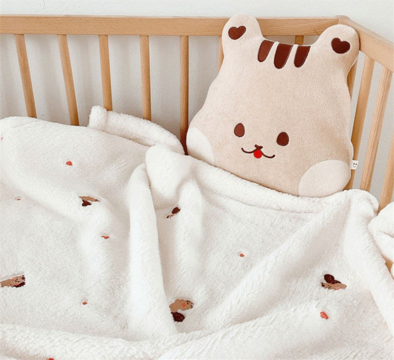 polaire couverture bebe écureuil