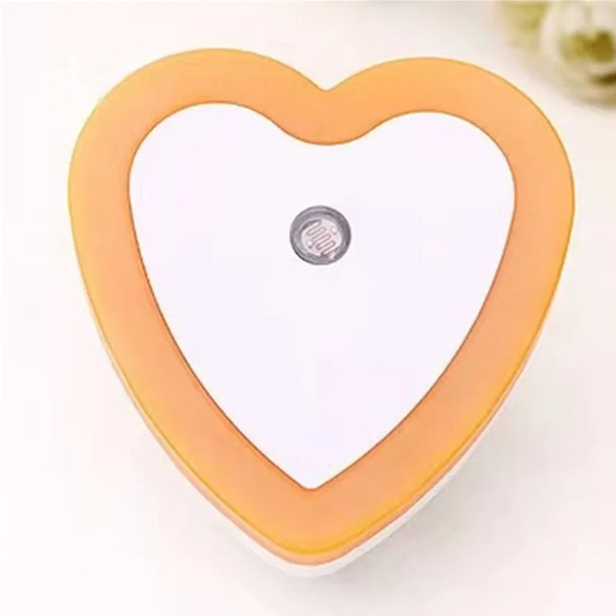 veilleuse bébé coeur orange