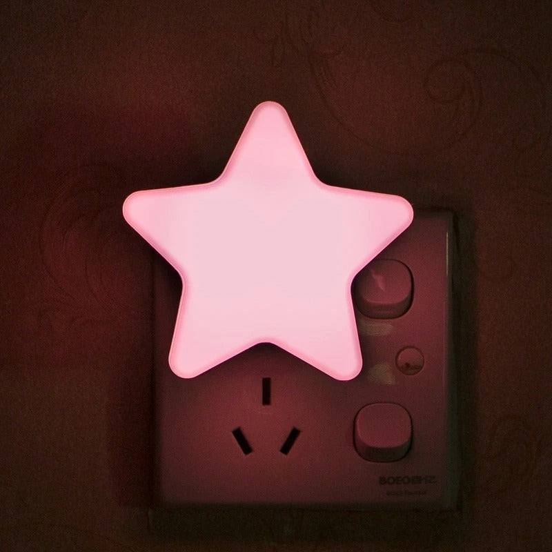 veilleuse bébé étoile rose