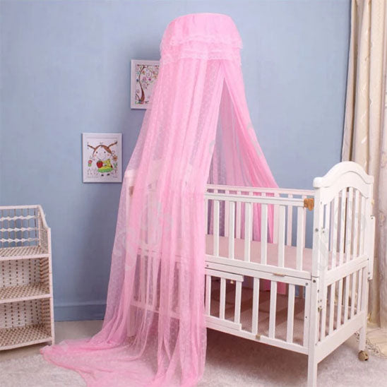 ciel de lit bébé rose clair