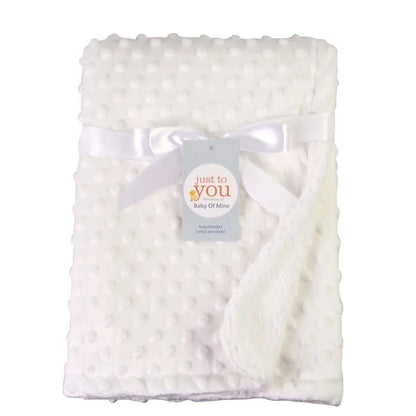 couverture bébé double couche blanche
