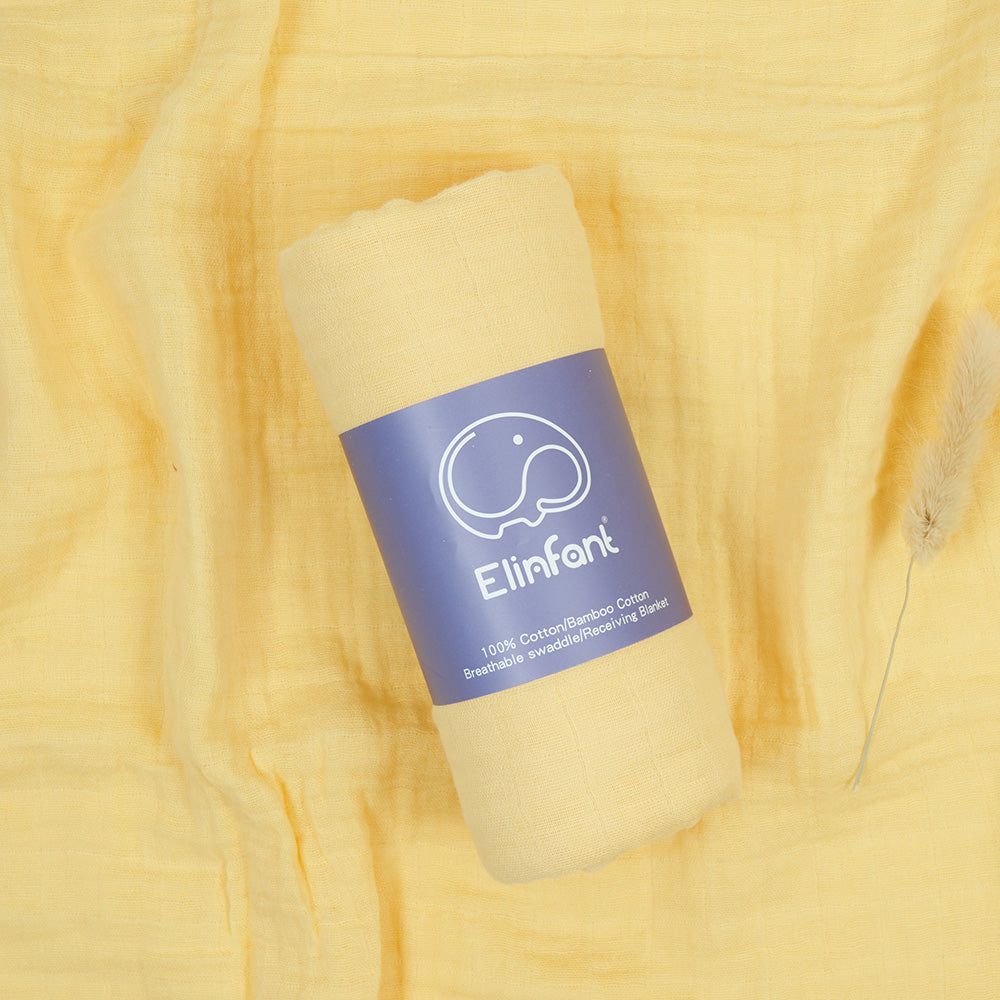 couverture bébé élinfant jaune