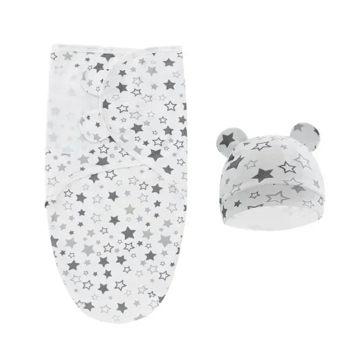 Couverture emmaillotage avec bonnet