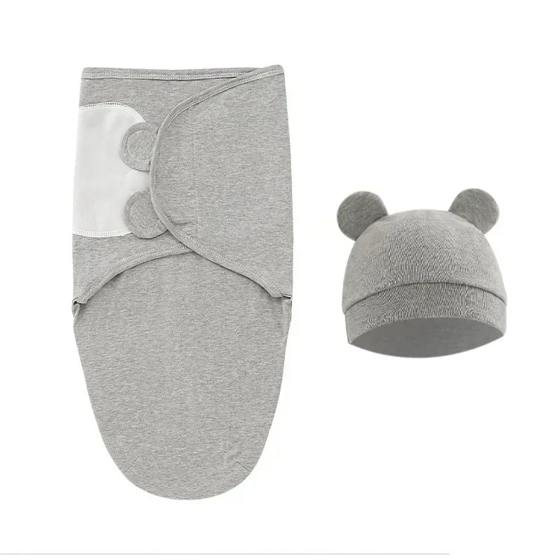 Couverture emmaillotage avec bonnet