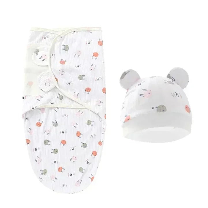 Couverture emmaillotage avec bonnet