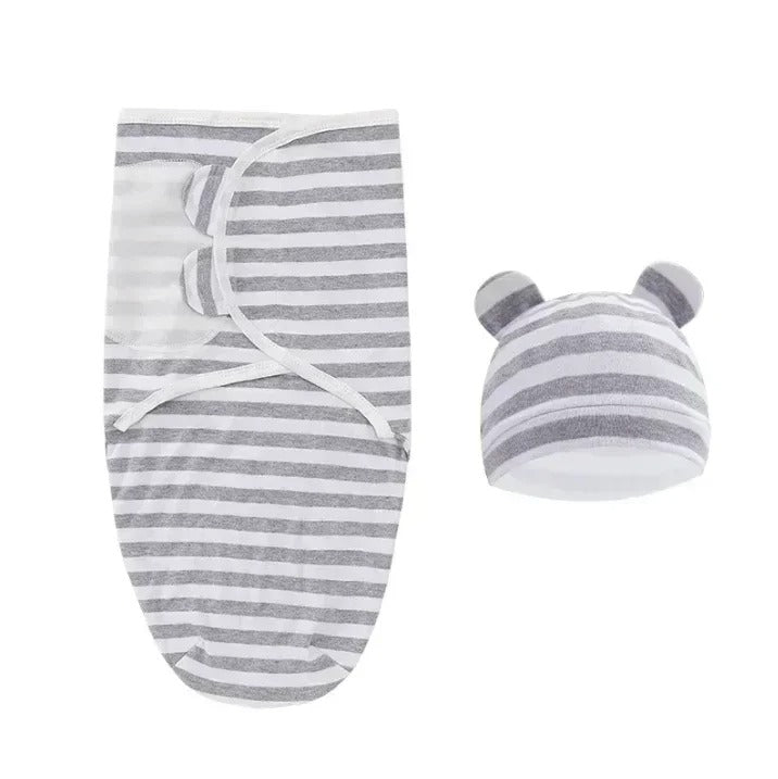 Couverture emmaillotage avec bonnet