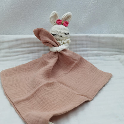 doudou bébé lapin taupe