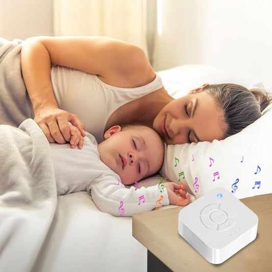 maman et bébé dorment veilleuse bruit blanc